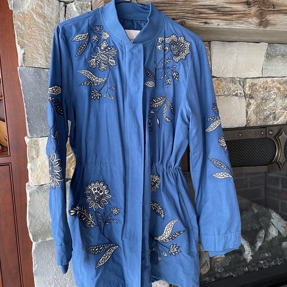 Blue embroidered jacket